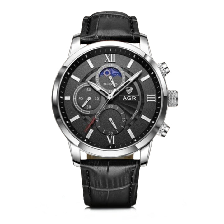 Luxury Moon Phase Quartz Wrist Watch