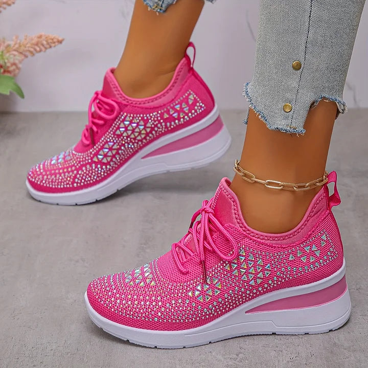 Giselle – Orthopedic sneakers with sparkling rhinestones