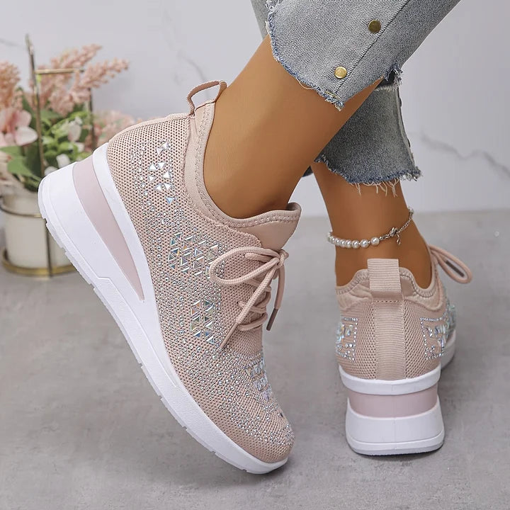 Giselle – Orthopedic sneakers with sparkling rhinestones