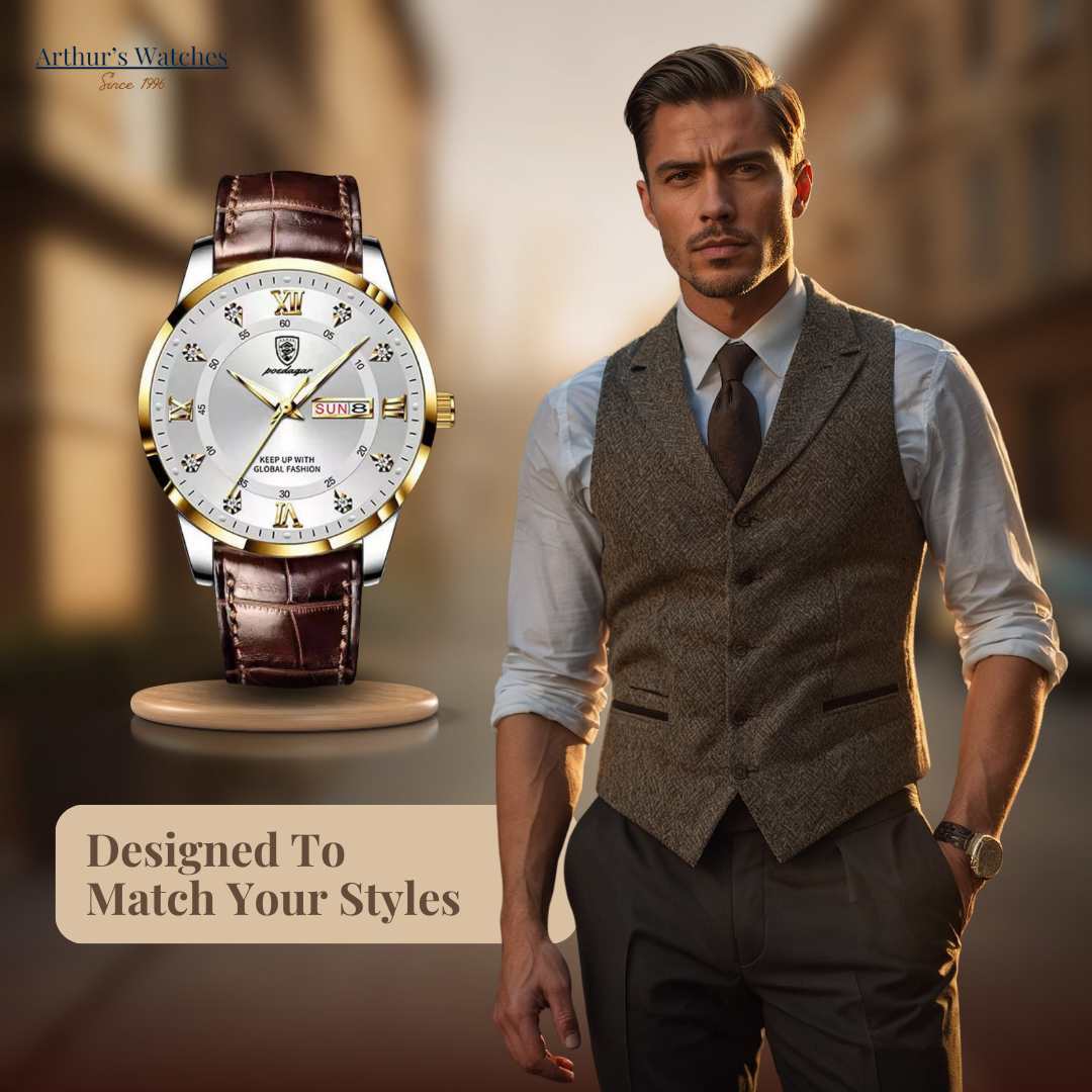 Elegant Slim Waterproof Wrist Watch