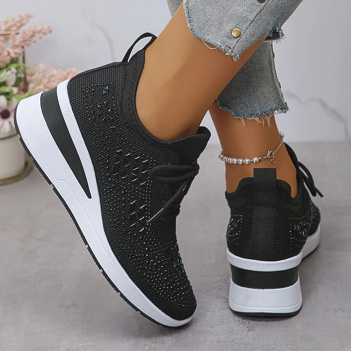 Giselle – Orthopedic sneakers with sparkling rhinestones