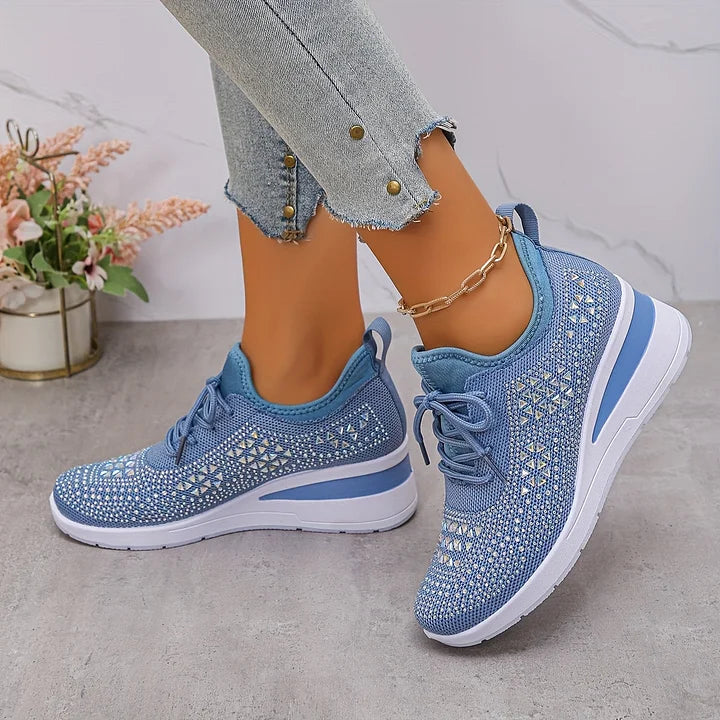 Giselle – Orthopedic sneakers with sparkling rhinestones
