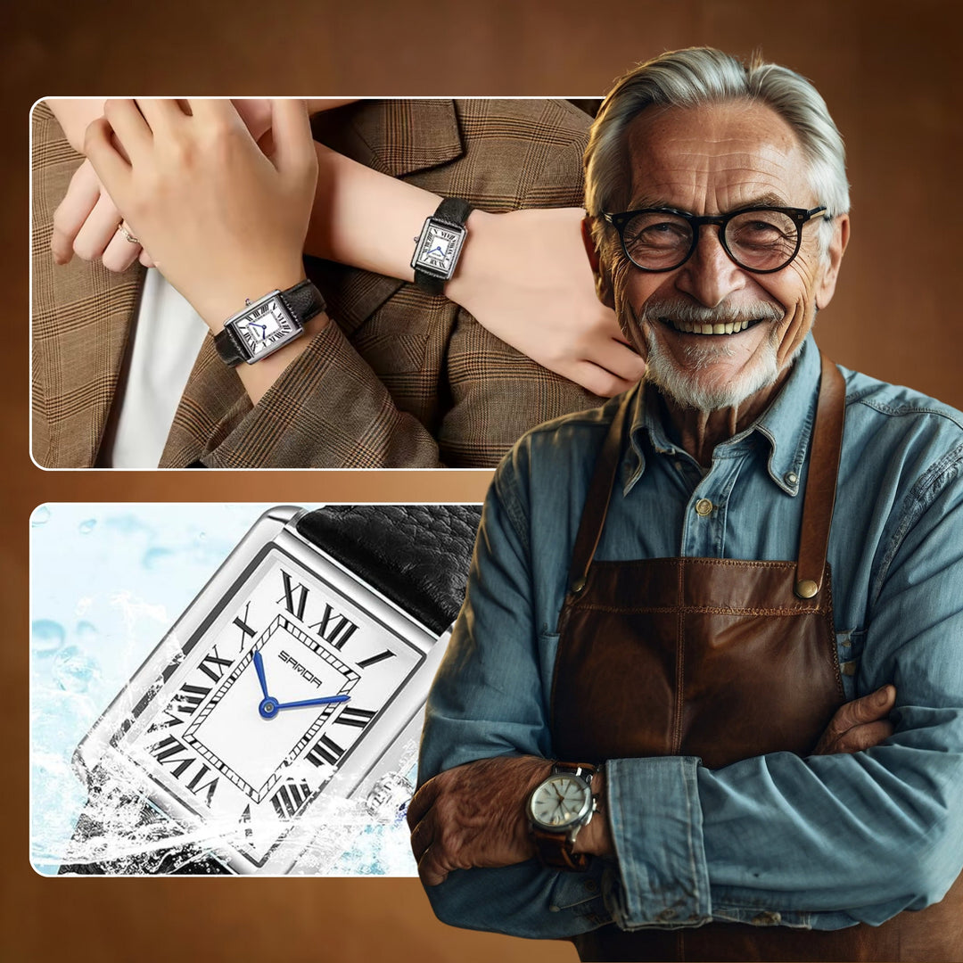 Square Dial For Couples Wrist Watch