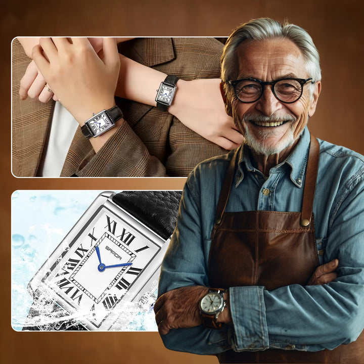 Square Dial For Couples Wrist Watch