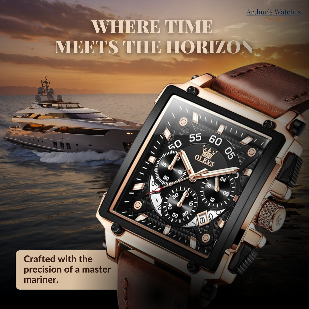 Square Dial Wrist Watch