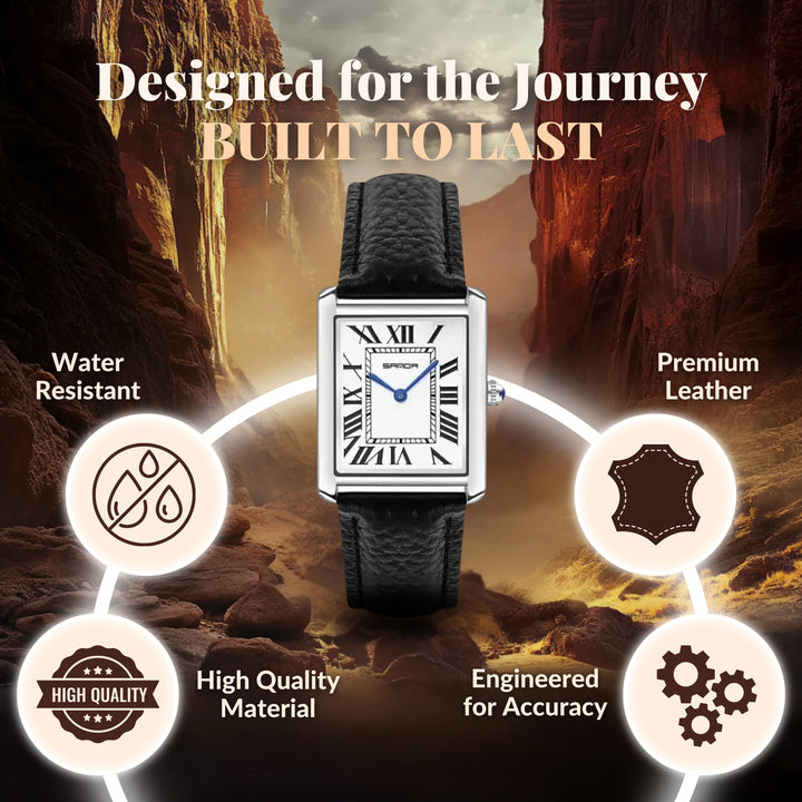 Square Dial For Couples Wrist Watch