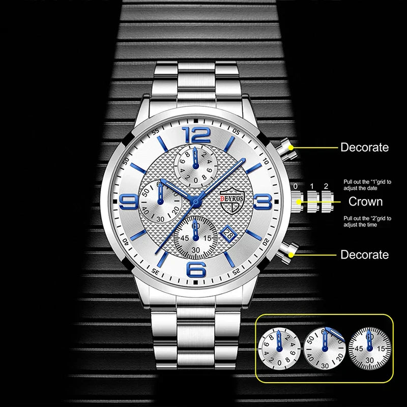 Executive Stainless Steel Wrist Watch