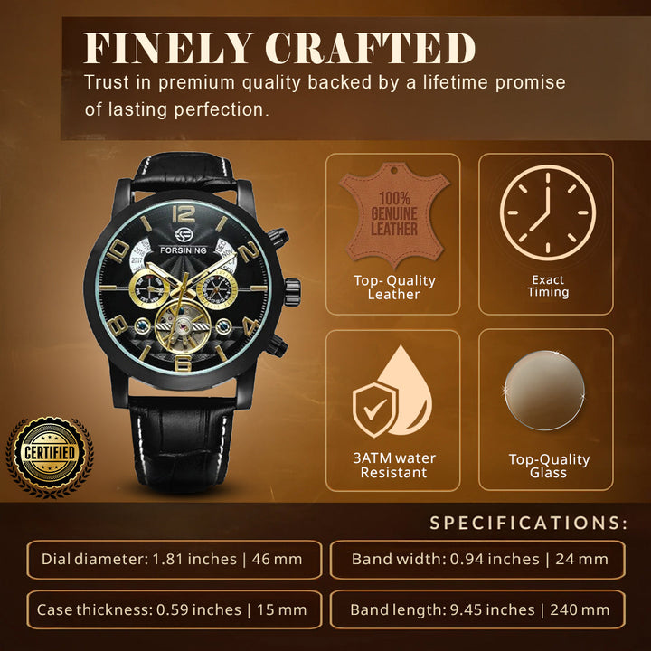 Classic Tourbillion Automatic Wrist Watch