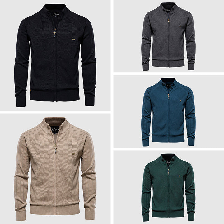 Adriano | Full-Zip Cotton Sweater