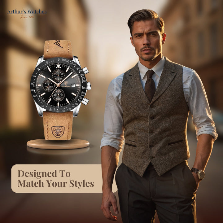 Premium Sleek Chronograph Wrist Watch