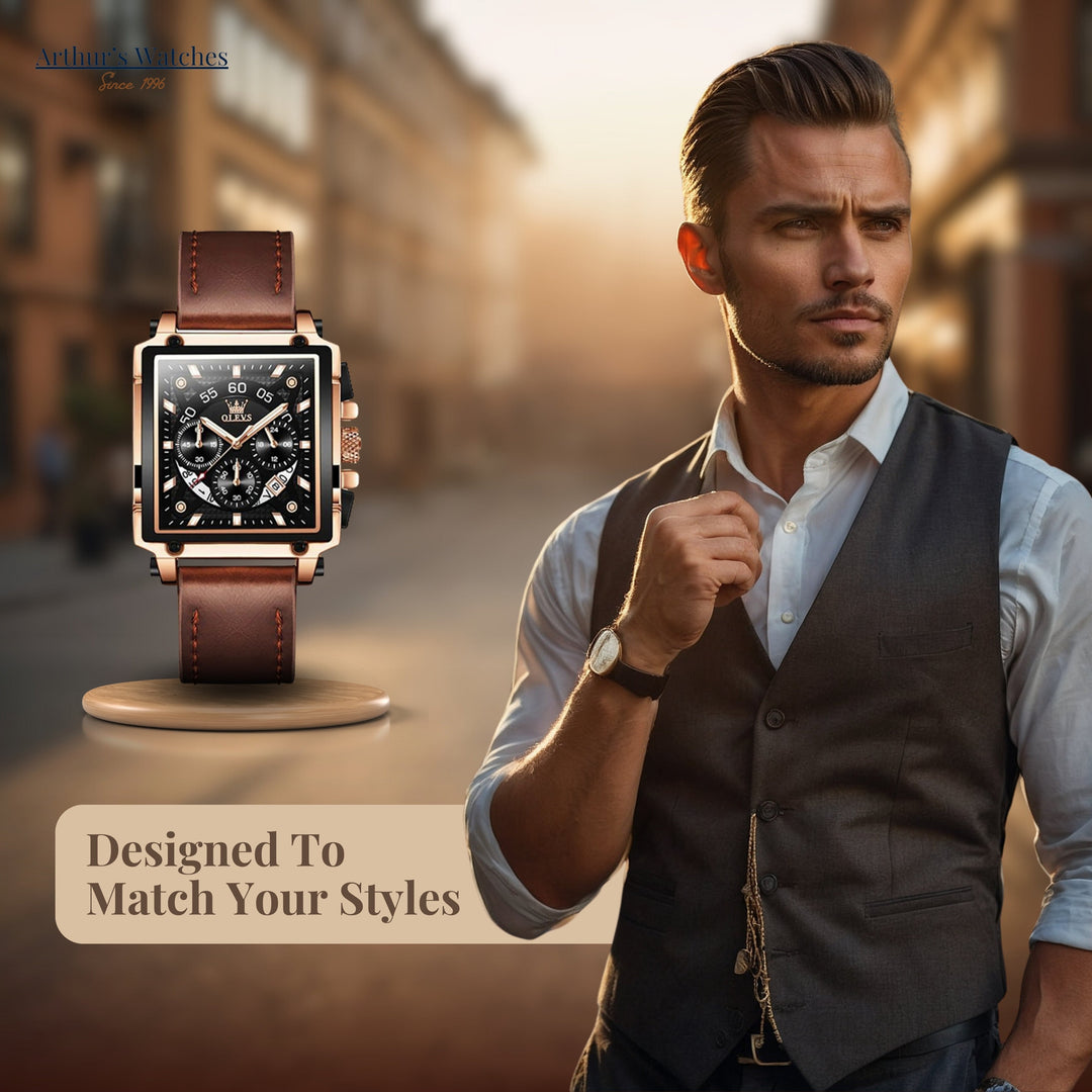 Square Dial Wrist Watch