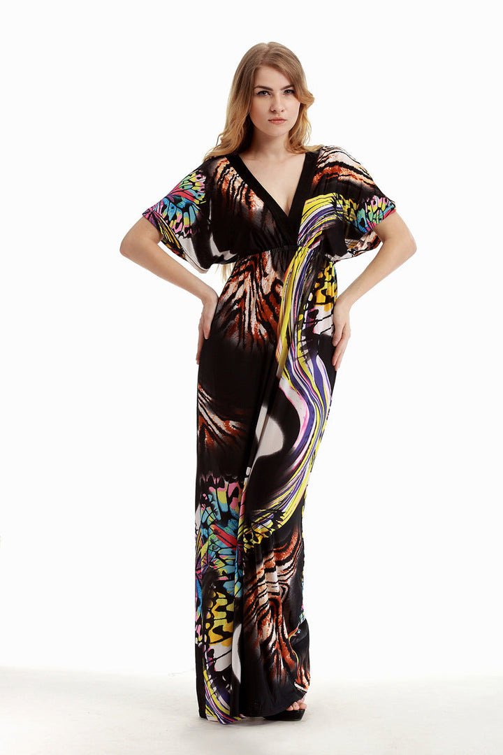 Ella | Tummy-Flattering Butterfly Maxi Dress