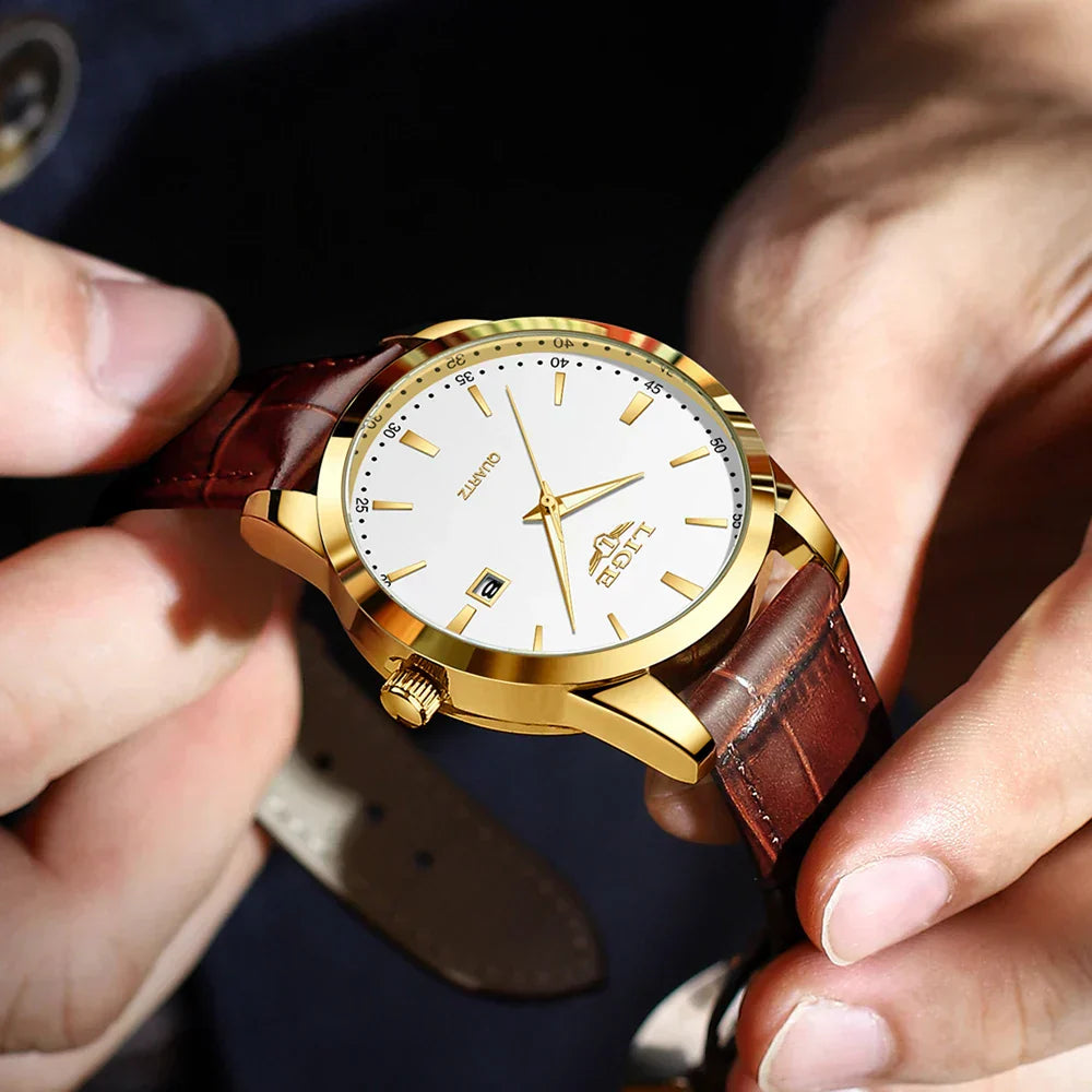 Gold Luxury Military Inspired Wrist Watch