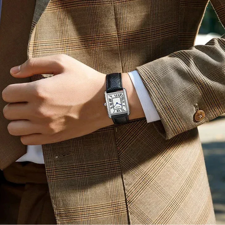 Square Dial For Couples Wrist Watch