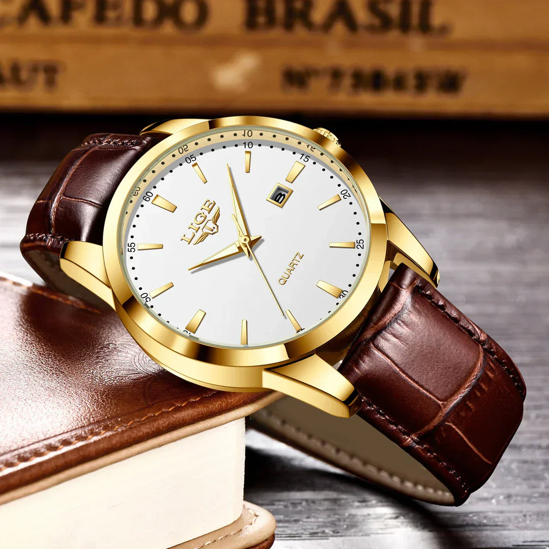 Gold Luxury Military Inspired Wrist Watch