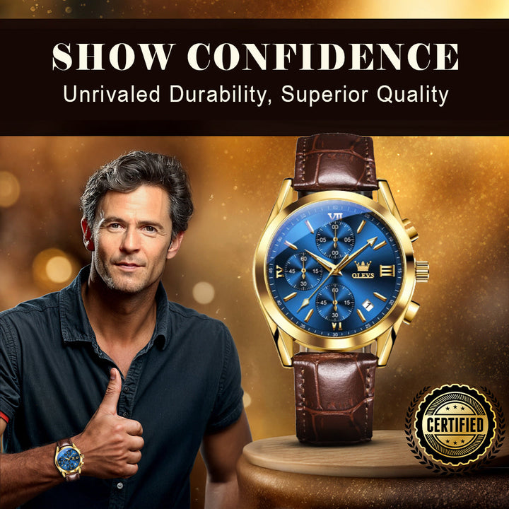 Luminous Sporty Chronograph Wrist Watch