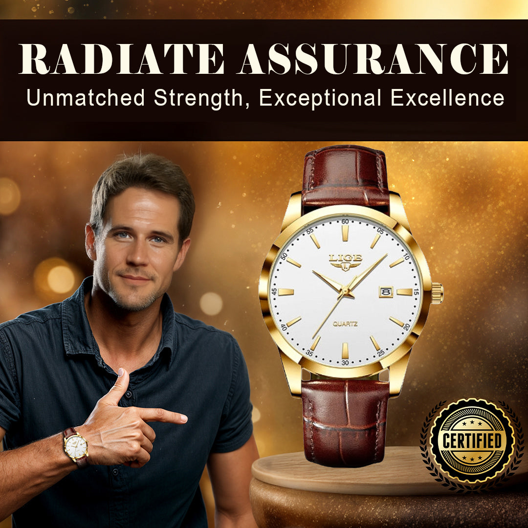 Gold Luxury Military Inspired Wrist Watch