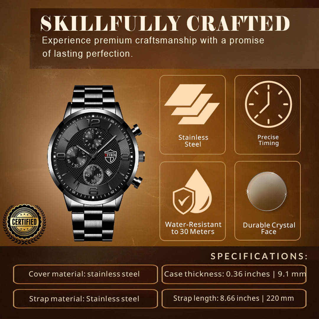 Executive Stainless Steel Wrist Watch