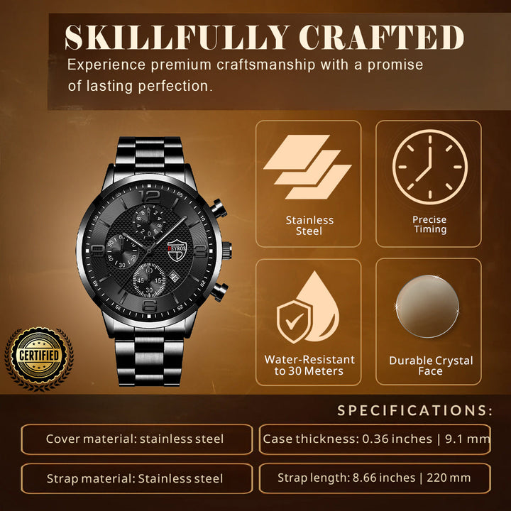 Executive Stainless Steel Wrist Watch