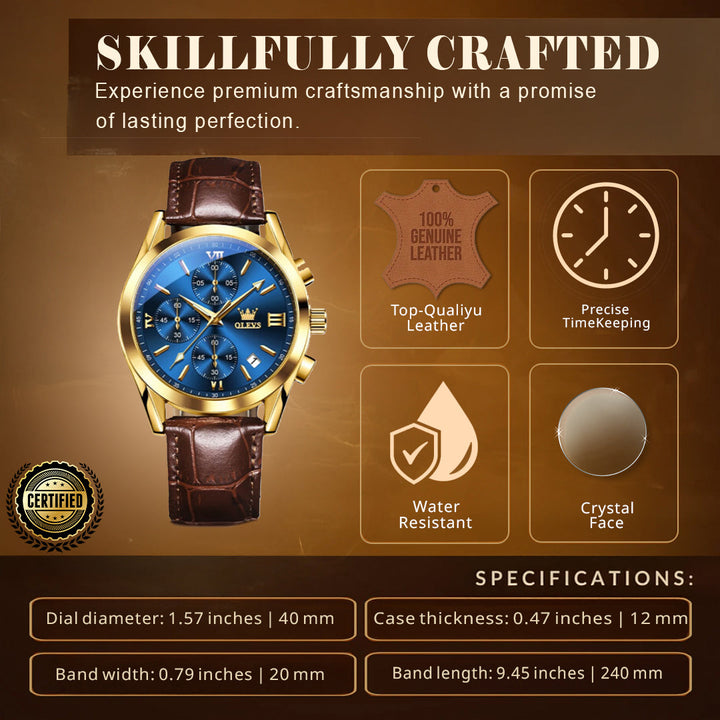 Luminous Sporty Chronograph Wrist Watch