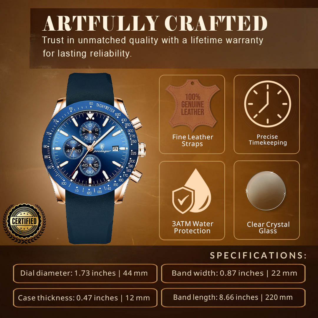 Premium Sleek Chronograph Wrist Watch
