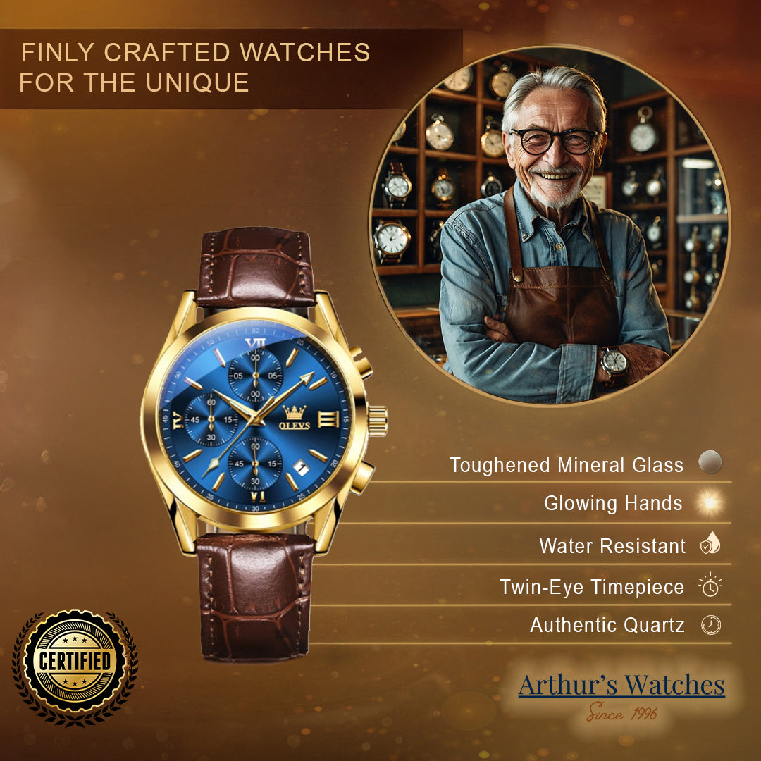 Luminous Sporty Chronograph Wrist Watch