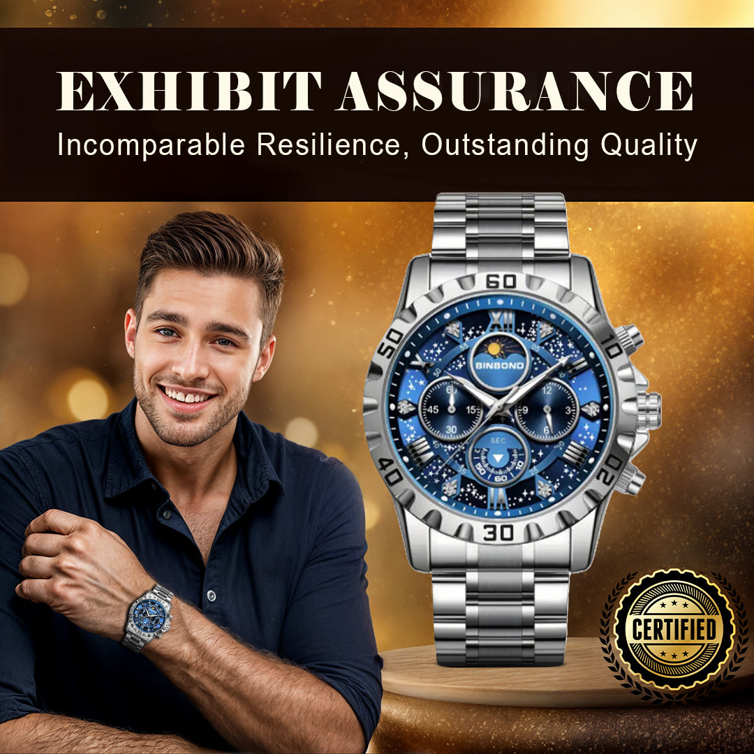 Military Inspired Metal Strap Wrist Watch