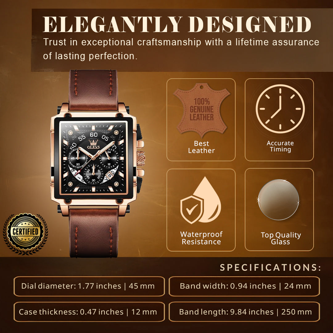 Square Dial Wrist Watch