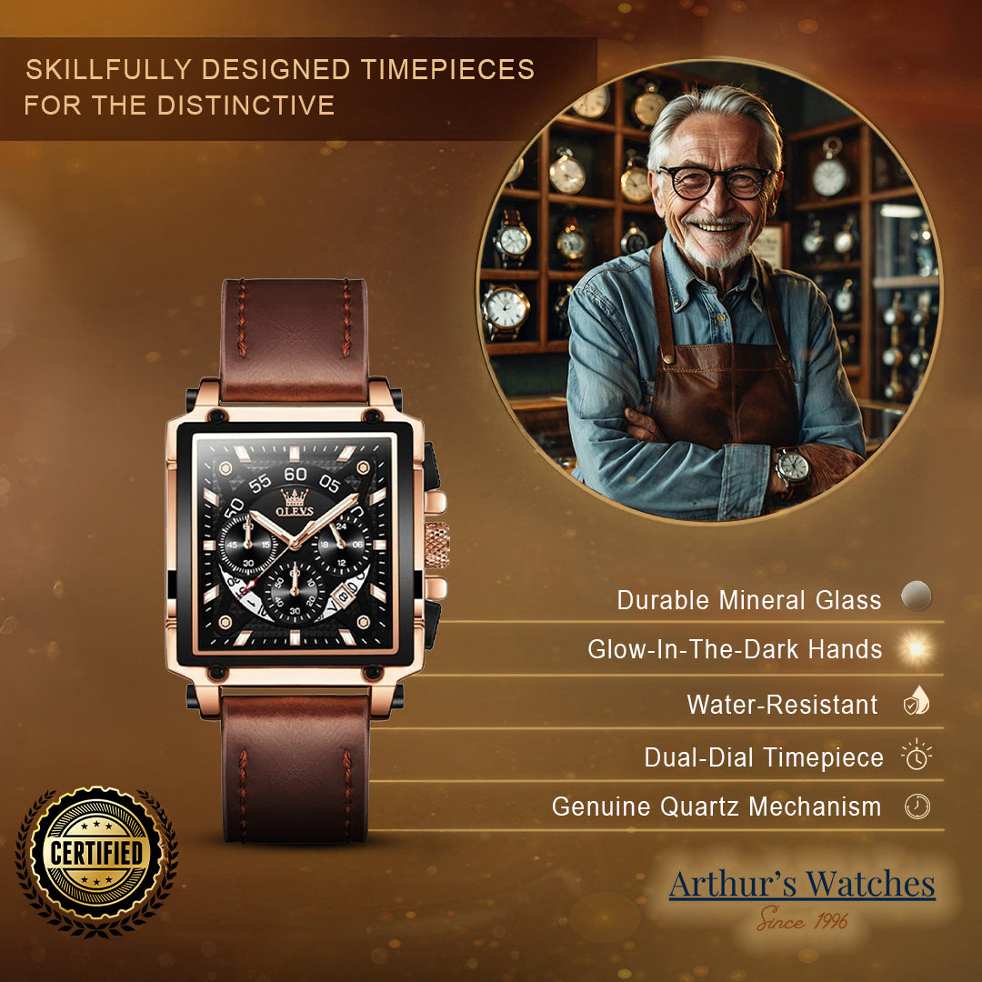 Square Dial Wrist Watch