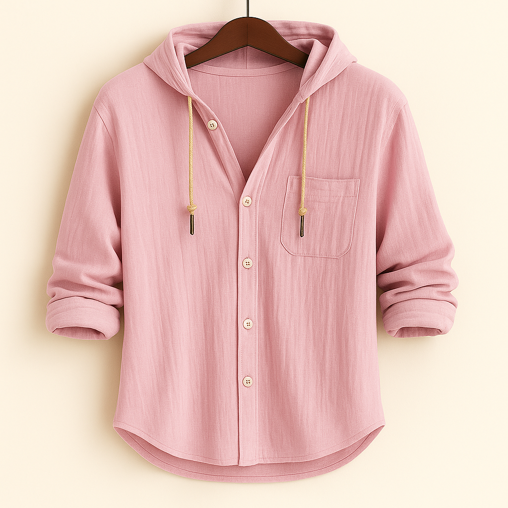 ROSSI SHIRT | LUXURY SOFT COTTON SHIRT WITH HOOD