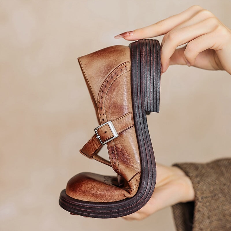 Angela | Elegant Mary Janes Made Of Leather
