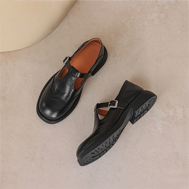 Angela | Elegant Mary Janes Made Of Leather