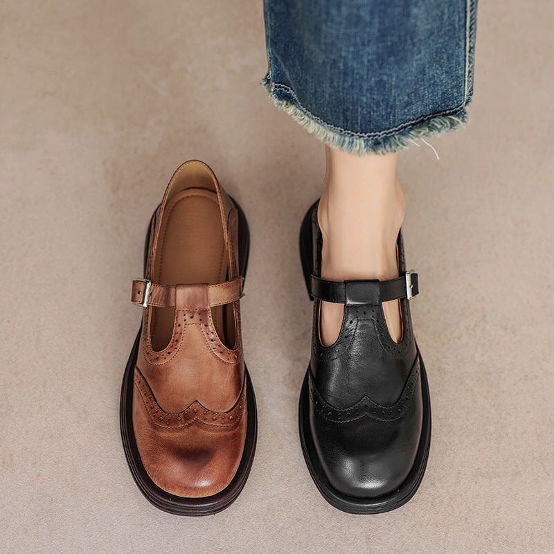 Angela | Elegant Mary Janes Made Of Leather