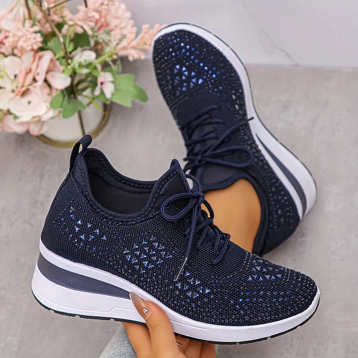 Giselle – Orthopedic sneakers with sparkling rhinestones