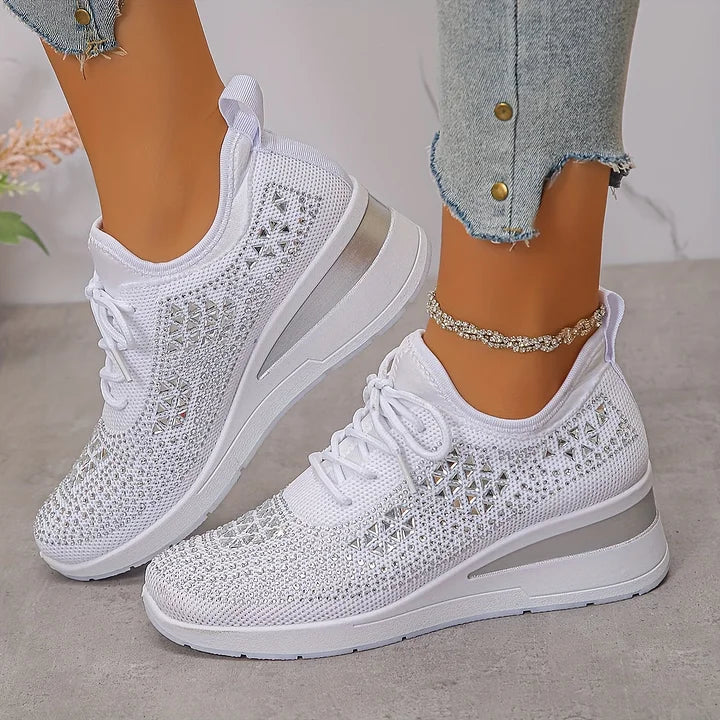 Giselle – Orthopedic sneakers with sparkling rhinestones