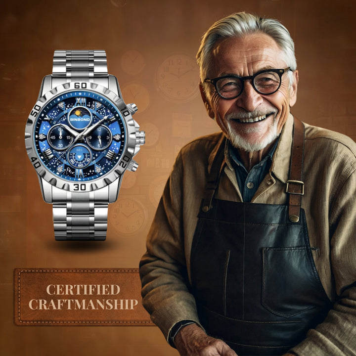 Military Inspired Metal Strap Wrist Watch