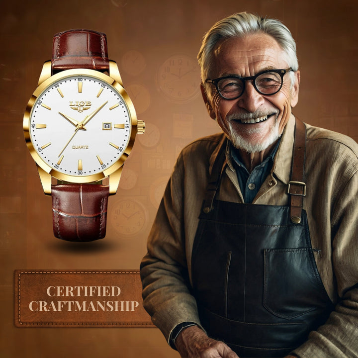 Gold Luxury Military Inspired Wrist Watch