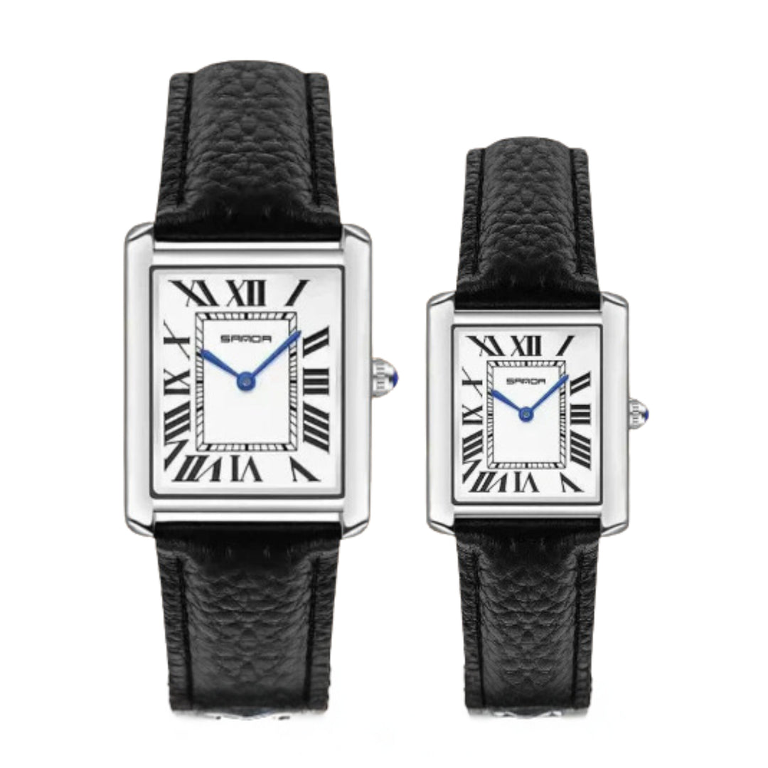 Square Dial For Couples Wrist Watch