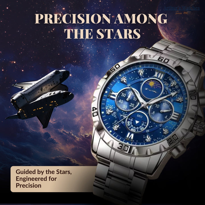 Military Inspired Metal Strap Wrist Watch