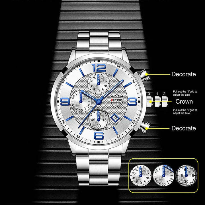 Executive Stainless Steel Wrist Watch
