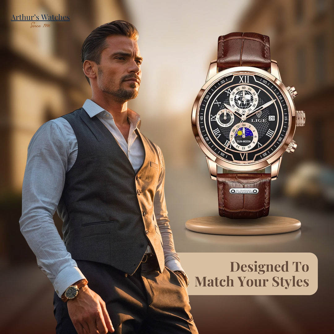 Luminescent Chronograph Wrist Watch