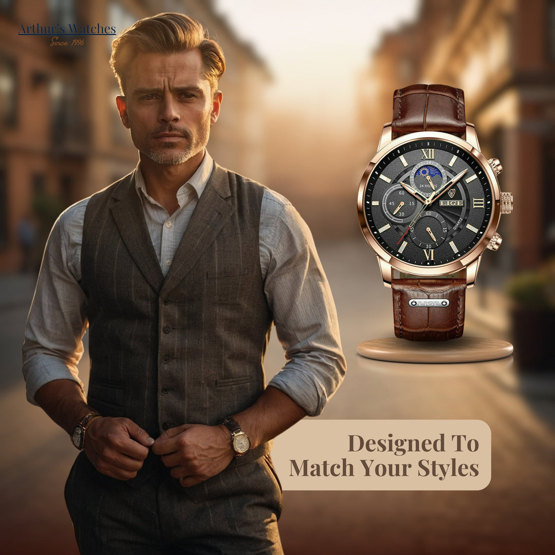 Moon Phase Sports Watch