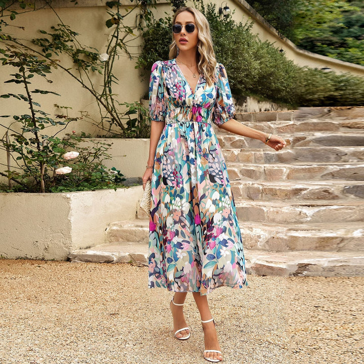 Ruby | Flattering Floral Midi Dress