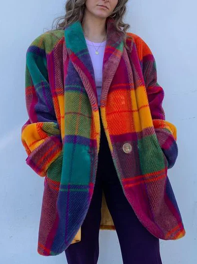Romilly | Women's Oversized Plaid Longline Coat