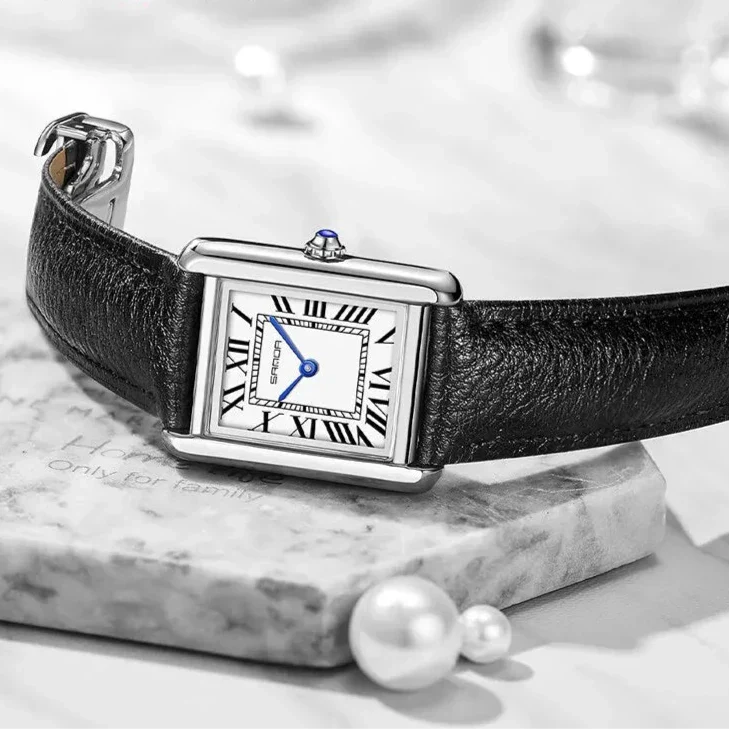 Square Dial For Couples Wrist Watch