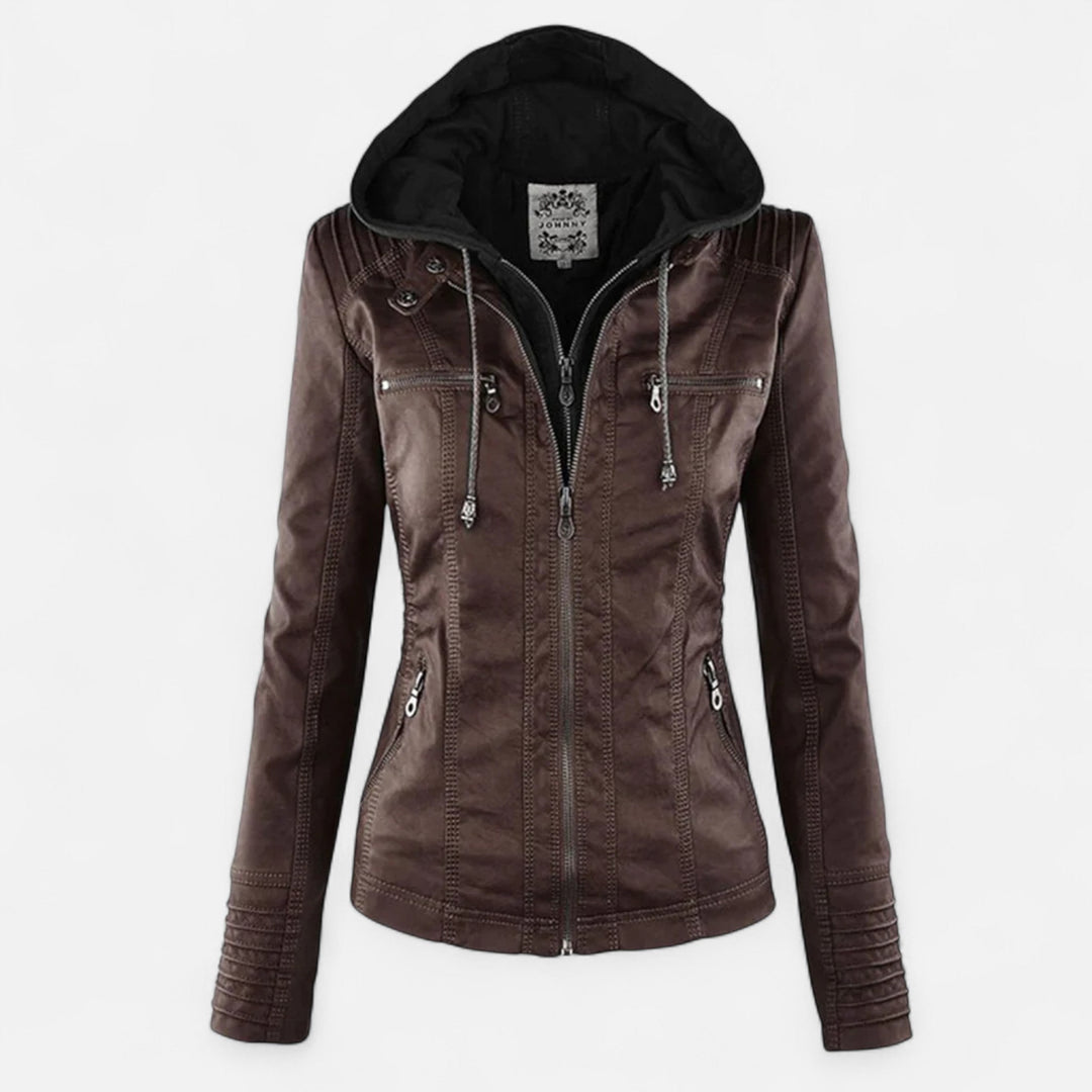 Sloane | Women's Hooded Zip-Up Fitted Jacket