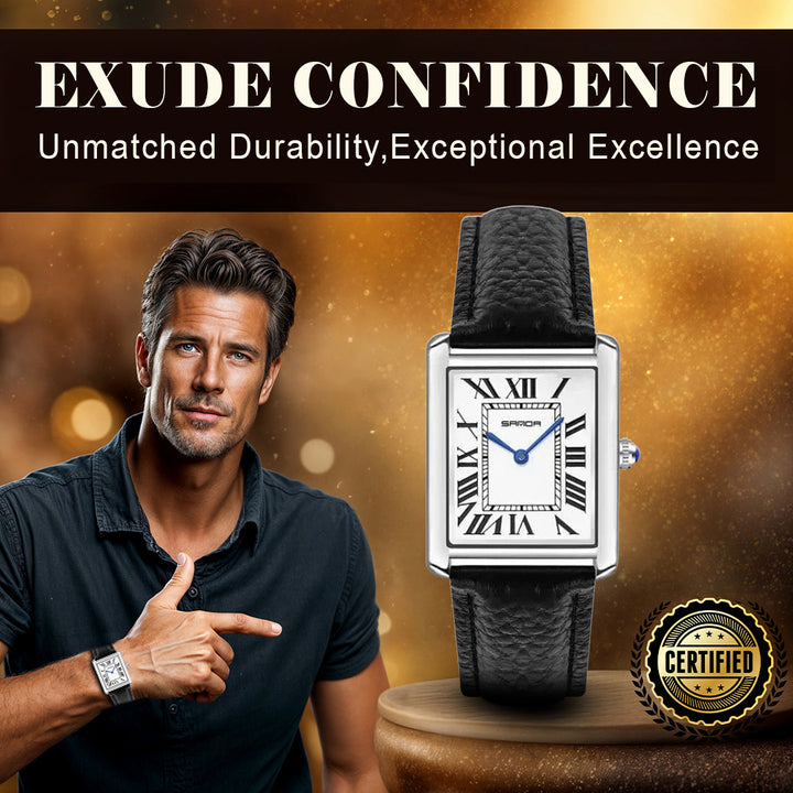 Square Dial For Couples Wrist Watch