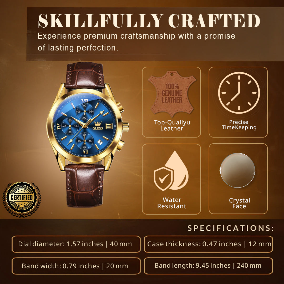 Luminous Sporty Chronograph Wrist Watch