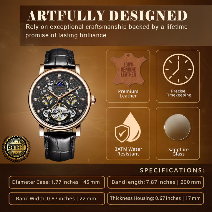 Skeleton Mechanical Automatic Watch