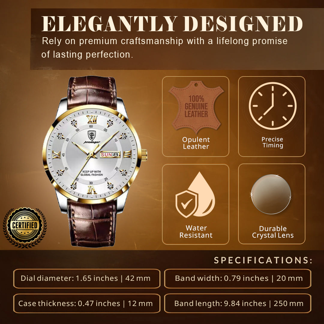Elegant Slim Waterproof Wrist Watch